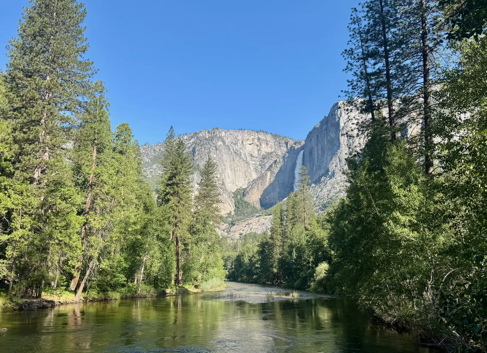 <p>Lower Yosemite Fall 远景</p>
